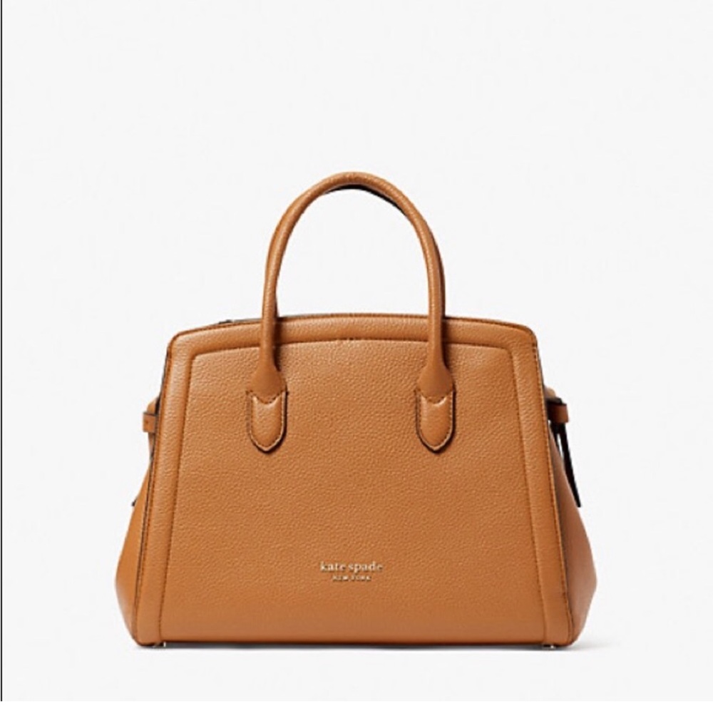 KATE SPADE Medium Knott Satchel Crossbody in Bungalow Brown
